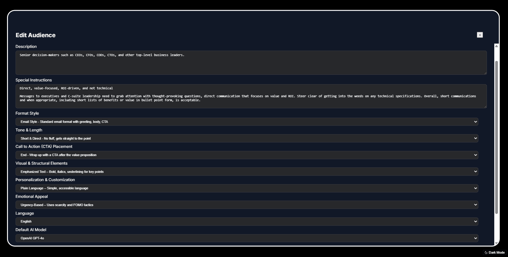 Powerful Audience Builder